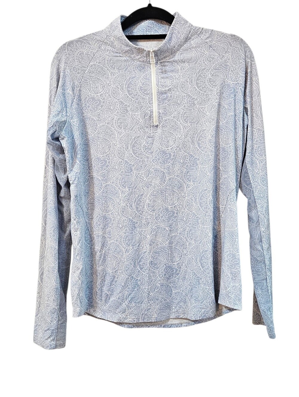 Sport Haley Women's Tempo Long Sleeve 1/4 Zip Mock Neck Top Size M